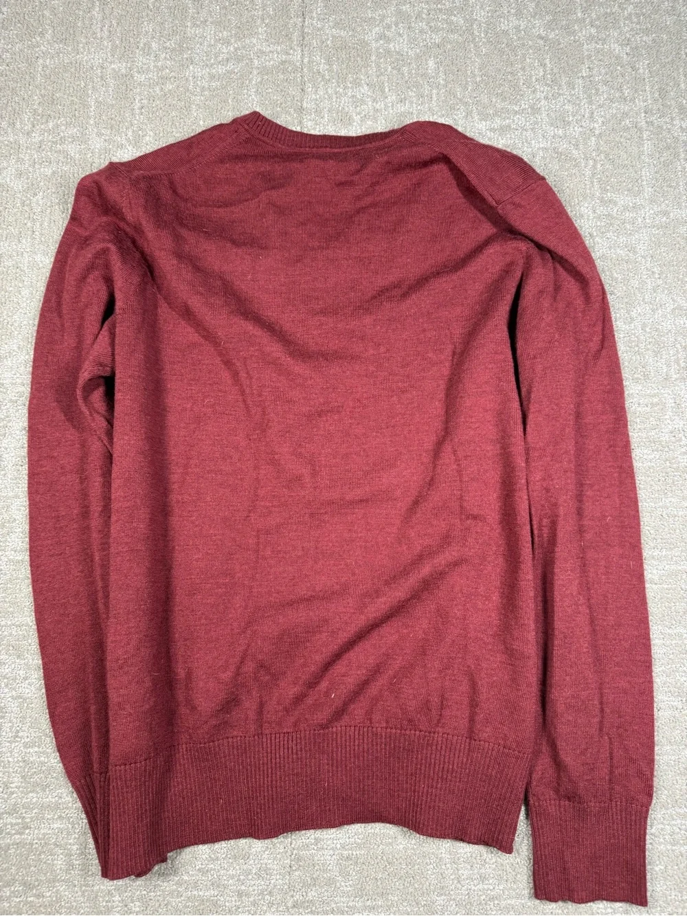 Banana Republic Extra Fine Merino Wool V-Neck Long Sleeve Sweater Size L